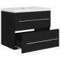 vidaXL Mueble con lavabo madera de ingeniería negro vidaXL Mueble con lavabo madera de ingeniería negro
