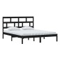 vidaXL Estructura de cama de madera maciza de pino negro 160x200 cm vidaXL Estructura de cama de madera maciza de pino negro 160x200 cm