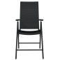 vidaXL Juego de comedor para jardín 7 piezas negro vidaXL Juego de comedor para jardín 7 piezas negro