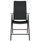 vidaXL Juego de comedor para jardín 9 piezas negro vidaXL Juego de comedor para jardín 9 piezas negro