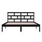vidaXL Estructura de cama de madera maciza de pino negro 160x200 cm vidaXL Estructura de cama de madera maciza de pino negro 160x200 cm