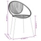 vidaXL Juego de comedor de jardín 5 piezas negro vidaXL Juego de comedor de jardín 5 piezas negro