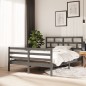 vidaXL Estructura de cama de madera maciza de pino gris 140x200 cm vidaXL Estructura de cama de madera maciza de pino gris 140x200 cm