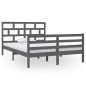 vidaXL Estructura de cama de madera maciza de pino gris 140x200 cm vidaXL Estructura de cama de madera maciza de pino gris 140x200 cm
