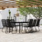 vidaXL Juego de comedor para jardín 9 piezas negro vidaXL Juego de comedor para jardín 9 piezas negro