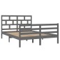 vidaXL Estructura de cama de madera maciza de pino gris 140x200 cm vidaXL Estructura de cama de madera maciza de pino gris 140x200 cm