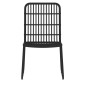 vidaXL Juego de comedor de jardín 7 piezas negro vidaXL Juego de comedor de jardín 7 piezas negro