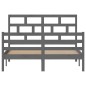 vidaXL Estructura de cama de madera maciza de pino gris 140x200 cm vidaXL Estructura de cama de madera maciza de pino gris 140x200 cm