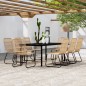 vidaXL Juego de comedor para jardín 9 piezas color roble vidaXL Juego de comedor para jardín 9 piezas color roble