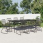 vidaXL Juego de comedor de jardín 9 piezas ratán PVC negro vidaXL Juego de comedor de jardín 9 piezas ratán PVC negro
