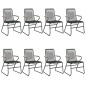 vidaXL Juego de comedor de jardín 9 piezas ratán PVC negro vidaXL Juego de comedor de jardín 9 piezas ratán PVC negro