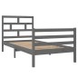 vidaXL Estructura de cama madera maciza de pino gris 90x200 cm vidaXL Estructura de cama madera maciza de pino gris 90x200 cm