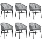 vidaXL Juego de comedor de jardín 7 piezas ratán sintético gris vidaXL Juego de comedor de jardín 7 piezas ratán sintético gris