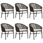 vidaXL Juego de comedor de jardín 7 piezas marrón vidaXL Juego de comedor de jardín 7 piezas marrón
