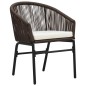 vidaXL Juego de comedor de jardín 7 piezas marrón vidaXL Juego de comedor de jardín 7 piezas marrón