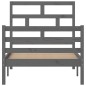 vidaXL Estructura de cama madera maciza de pino gris 90x200 cm vidaXL Estructura de cama madera maciza de pino gris 90x200 cm