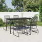 vidaXL Juego de comedor de jardín 5 piezas ratán PVC negro