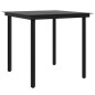 vidaXL Juego de comedor para jardín 5 piezas con cojines gris y negro vidaXL Juego de comedor para jardín 5 piezas con cojines gris y negro