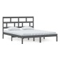 vidaXL Estructura de cama de madera maciza de pino gris 160x200 cm vidaXL Estructura de cama de madera maciza de pino gris 160x200 cm