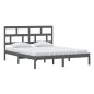 vidaXL Estructura de cama de madera maciza de pino gris 160x200 cm vidaXL Estructura de cama de madera maciza de pino gris 160x200 cm