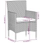 vidaXL Juego de comedor de jardín 5 piezas con cojines negro vidaXL Juego de comedor de jardín 5 piezas con cojines negro