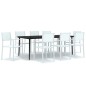 vidaXL Juego de comedor para jardín 9 piezas blanco vidaXL Juego de comedor para jardín 9 piezas blanco