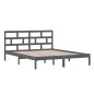 vidaXL Estructura de cama de madera maciza de pino gris 160x200 cm vidaXL Estructura de cama de madera maciza de pino gris 160x200 cm