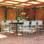 vidaXL Juego de comedor para jardín 9 piezas blanco vidaXL Juego de comedor para jardín 9 piezas blanco