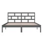 vidaXL Estructura de cama de madera maciza de pino gris 160x200 cm vidaXL Estructura de cama de madera maciza de pino gris 160x200 cm