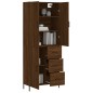 vidaXL Aparador alto madera contrachapada marrón roble 69,5x34x180 cm vidaXL Aparador alto madera contrachapada marrón roble 69,5x34x180 cm