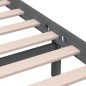 vidaXL Estructura de cama de madera maciza de pino gris 160x200 cm vidaXL Estructura de cama de madera maciza de pino gris 160x200 cm