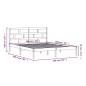vidaXL Estructura de cama de madera maciza de pino gris 160x200 cm vidaXL Estructura de cama de madera maciza de pino gris 160x200 cm