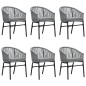 vidaXL Juego de comedor de jardín 7 piezas ratán sintético gris vidaXL Juego de comedor de jardín 7 piezas ratán sintético gris
