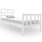 vidaXL Estructura de cama madera maciza de pino blanco 75x190 cm
