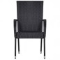 vidaXL Juego de comedor de jardín 5 piezas negro vidaXL Juego de comedor de jardín 5 piezas negro