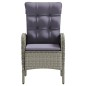 vidaXL Juego de comedor de jardín 3 piezas con cojines gris y negro vidaXL Juego de comedor de jardín 3 piezas con cojines gris y negro