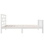 vidaXL Estructura de cama madera maciza de pino blanco 75x190 cm
