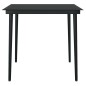 vidaXL Juego de comedor de jardín 5 piezas con cojines marrón y negro