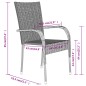 vidaXL Juego de comedor de jardín 5 piezas con cojines marrón y negro
