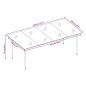 vidaXL Juego de comedor de jardín 9 piezas con cojines negro