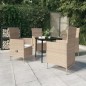 vidaXL Juego de comedor de jardín 5 piezas con cojines beige vidaXL Juego de comedor de jardín 5 piezas con cojines beige