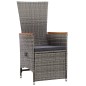 vidaXL Juego de comedor de jardín 7 piezas con cojines gris vidaXL Juego de comedor de jardín 7 piezas con cojines gris