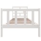vidaXL Estructura de cama madera maciza de pino blanco 90x190 cm vidaXL Estructura de cama madera maciza de pino blanco 90x190 cm