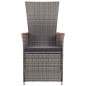 vidaXL Juego de comedor de jardín 7 piezas con cojines gris vidaXL Juego de comedor de jardín 7 piezas con cojines gris