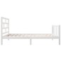 vidaXL Estructura de cama madera maciza de pino blanco 90x190 cm vidaXL Estructura de cama madera maciza de pino blanco 90x190 cm