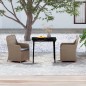 vidaXL Juego de comedor de jardín 3 piezas con cojines marrón vidaXL Juego de comedor de jardín 3 piezas con cojines marrón