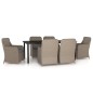 vidaXL Juego de comedor para jardín 7 piezas con cojines marrón vidaXL Juego de comedor para jardín 7 piezas con cojines marrón
