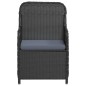 vidaXL Juego de comedor de jardín 7 piezas con cojines negro vidaXL Juego de comedor de jardín 7 piezas con cojines negro