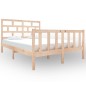 vidaXL Estructura de cama madera maciza de pino 135x190 cm vidaXL Estructura de cama madera maciza de pino 135x190 cm