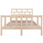 vidaXL Estructura de cama madera maciza de pino 135x190 cm vidaXL Estructura de cama madera maciza de pino 135x190 cm